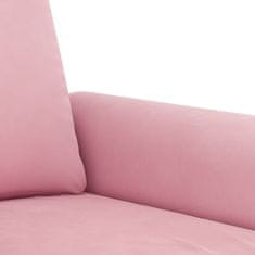 shumee 2dílná sedací souprava s poduškami růžová samet