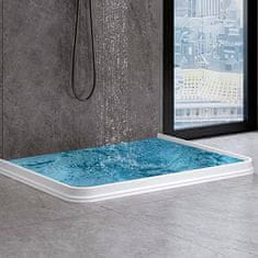 Netscroll Vysokokvalitní silikonová vodní bariéra, samolepící podlahové těsnění, vodotěsná ochrana pro WC, sprchy, kuchyně a koupelny, rychlá instalace, flexibilní, 2,5 m, 1+1 ZDARMA,AquaStop