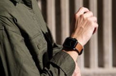 UNIQ Kožený vodotěsný řemínek pro Apple Watch 49/45/44/42 mm, hnědý