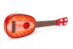 LEBULA Ukulele kytara pro děti, čtyřstrunná, jahoda