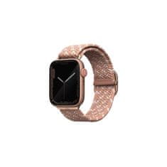 UNIQ Aspen DE Braided Strap - Pletený řemínek pro Apple Watch 38/40/41mm, Citrus Pink