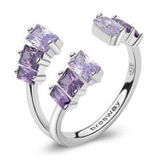 Brosway Okouzlující otevřený prsten Fancy Magic Purple FMP17 (Obvod M (53 - 55 mm))