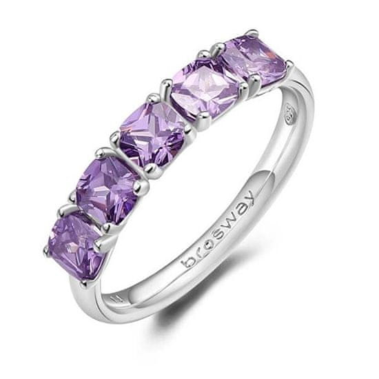 Brosway Slušivý stříbrný prsten Fancy Magic Purple FMP24