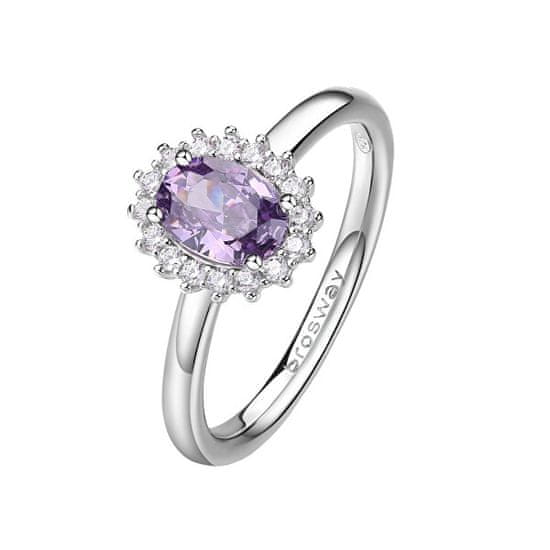 Brosway Elegantní stříbrný prsten Fancy Magic Purple FMP75