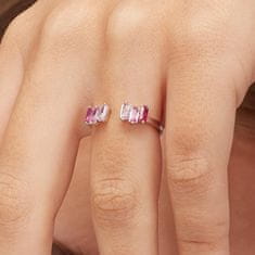 Brosway Blyštivý otevřený prsten Fancy Vibrant Pink FVP12 (Obvod 50 mm)