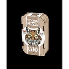 EWA ECO-WOOD-ART Lynx - Rys | dřevěné puzzle v dřevěném dárkovém boxu