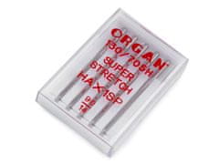 Strojové jehly Super stretch 75;90 Organ - (90/14) nikl