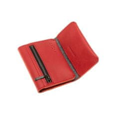 FIXED Kožená peněženka Tripple Wallet for AirTag z pravé hovězí kůže, červená
