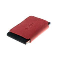 FIXED Kožená peněženka Tiny Wallet for AirTag z pravé hovězí kůže, červená