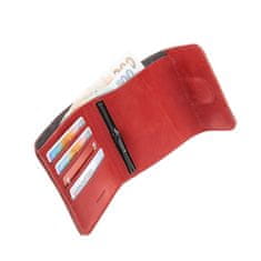FIXED Kožená peněženka Classic Wallet for AirTag z pravé hovězí kůže, červená