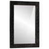 Koupelnové zrcadlo černé 50x70x2,5 cm masivní mangovník a sklo