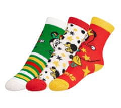 Bellatex Ponožky dětské Minnie- sada 3 páry - 27-30 - červená, zelená, zlatá