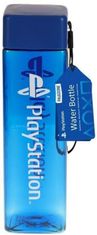 CurePink Plastová láhev na pití Playstation: Logo (objem 500 ml)