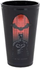 CurePink Tvarovaná sklenice DC Comics|Batman: Já jsem stín (objem 400 ml)