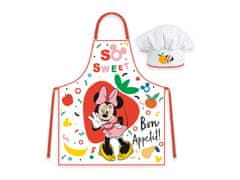 BrandMac Dětská zástěra s čepicí Minnie Mouse Se Sweet