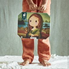 Janod Umělecké puzzle pro děti v kufříku Leonardo da Vinci 100 ks