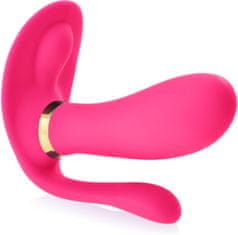 XSARA Samonosný vibrátor ke stimulaci vagíny, anusu a klitorisu masturbátor s funkcí nahřívání - 71347300