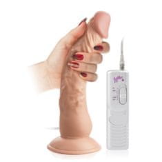 XSARA Vibrační strap-on s realistickým dildem umělý penis na popruzích - 71998303