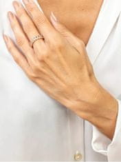 Marc Malone Třpytivý pozlacený prsten s růžovými zirkony Arabella Pink Ring MCR23053G