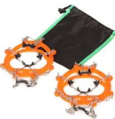 KIK Řetězy na boty s hroty + kryt oranžové KX7949