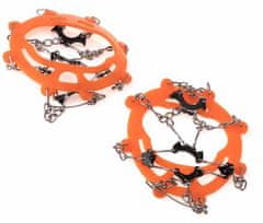 KIK Řetězy na boty s hroty + kryt oranžové KX7949
