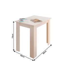 KONDELA Jídelní stůl bílá 86x60 cm TARINIO