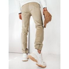Dstreet Pánské džínové kalhoty joggers IMA světle béžové ux4186 s31