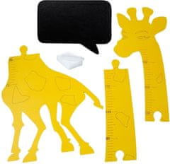 KIK Dřevěný růstový metr Žirafa žlutá