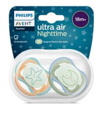Philips Avent Šidítko Ultra air noční 18m+ neutral, 2ks