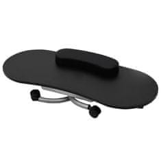 Vidaxl Skládací stolek na manikúru s kolečky černý