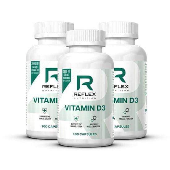 Reflex Nutrition Vitamin D3 100 kapslí 2+1 ZDARMA