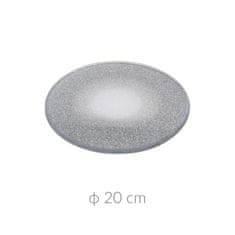 Home&Styling Dekorační brokátový talíř, 20 cm barva stříbrná