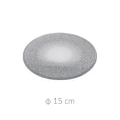 Home&Styling Dekorační brokátový talíř, 20 cm barva stříbrná