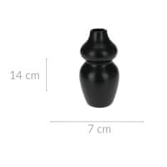 Home&Styling Dekorační keramická váza, výš. 14 cm barva černá