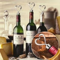 HOME & MARKER® Zátka na víno ve tvaru srdce, Zátka na láhev, Zátka na Láhev vina ve tvaru srdíčka (4,4 × 10,7 cm) | CORKLOCK