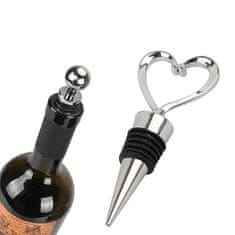 HOME & MARKER® Zátka na víno ve tvaru srdce, Zátka na láhev, Zátka na Láhev vina ve tvaru srdíčka (4,4 × 10,7 cm) | CORKLOCK