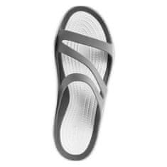 Crocs boty Crocs žabky Swiftwater Sandal šedobílé C2256