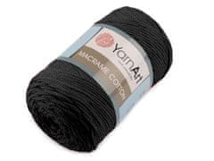 Pletací příze Macrame Cotton 250 g - (750) černá