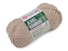 Bamboo Pletací příze Jeans 50 g - (129) béžová světlá