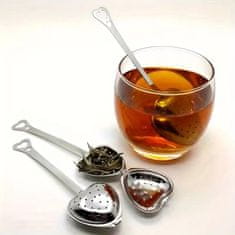 HOME & MARKER® Nerezové Sítko na čaj ve tvaru srdce, Sítko na přípravu čaje (14 x 4 cm) | INFUSPOON
