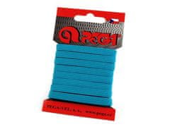 Prádlová pruženka na kartě šíře 7 mm barevná - (4712) modrá tyrkys
