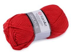 YarnArt Pletací příze Gina / Jeans Plus 100 g - (90) červená světlá