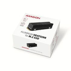 AXAGON CLR-M2XT, hliníkový pasivní chladič pro jedno i oboustranný M.2 SSD disk, výška 24 mm