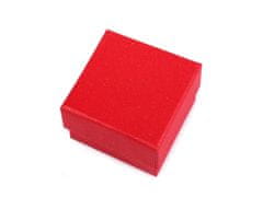 Kraftika 2ks červená třpytivé krabička na šperky 5,5x5,5 cm