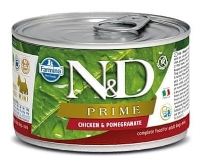 Natural N&D dog PRIME konz. ADULT MINI chicken/pomegranate - 140g