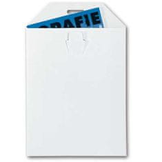 Kartonová obálka - A4, bez lepidla, bílá, 100 ks
