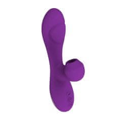 Romant Flap vibrátor rabbit s poklepem a tlakovým stimulátorem na klitoris fialový