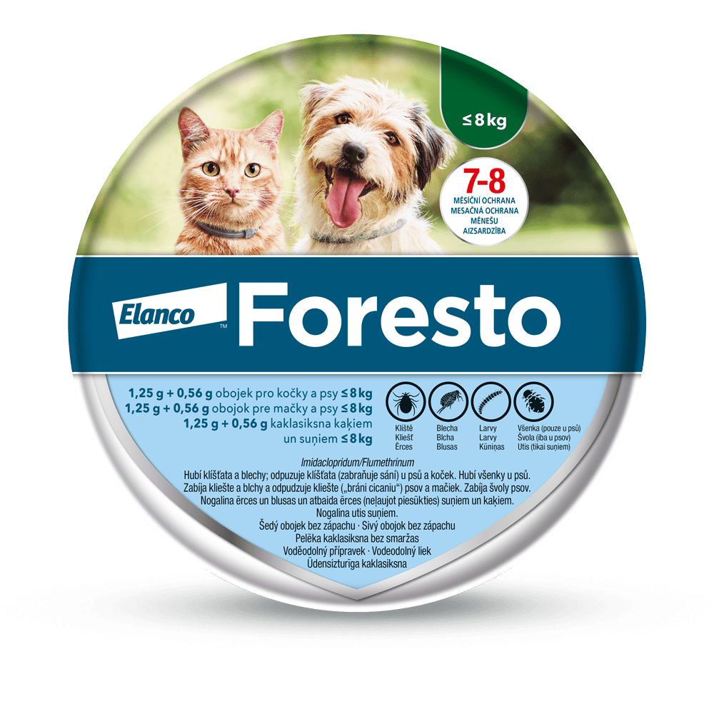 Levně Bayer Foresto antiparazitní obojek pro malé psy a kočky do 8 kg 38 cm