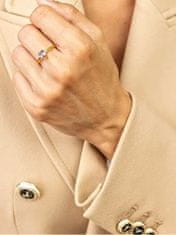 Emily Westwood Půvabný pozlacený prsten s růžovým zirkonem Presley EWR23055G