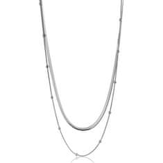 Emily Westwood Dvojitý ocelový náhrdelník Adelyn EWN23094S